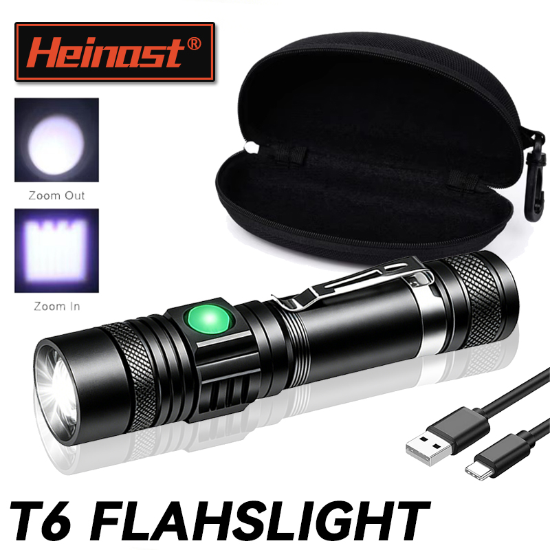 Outdoor Lighting Black - Senter LED T6 Isi Ulang, Senter