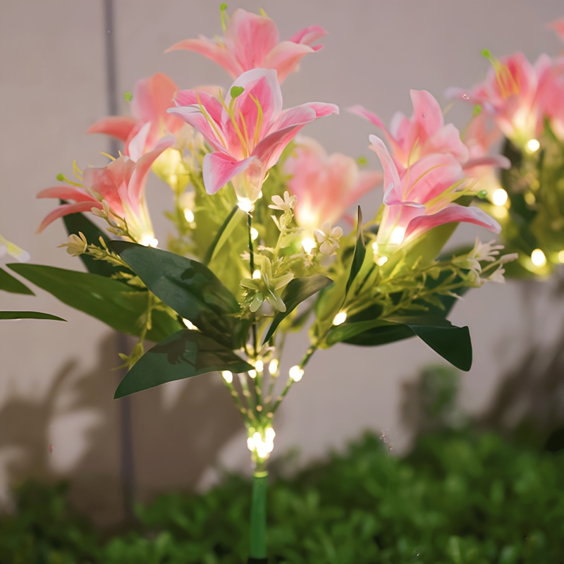 Outdoor Lighting Effects - Lampu Taman Tenaga Surya Multi-Bloom Pink